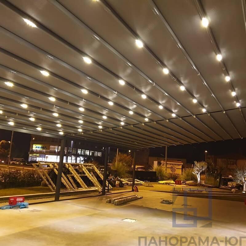 Пергола тентовая сдвижная