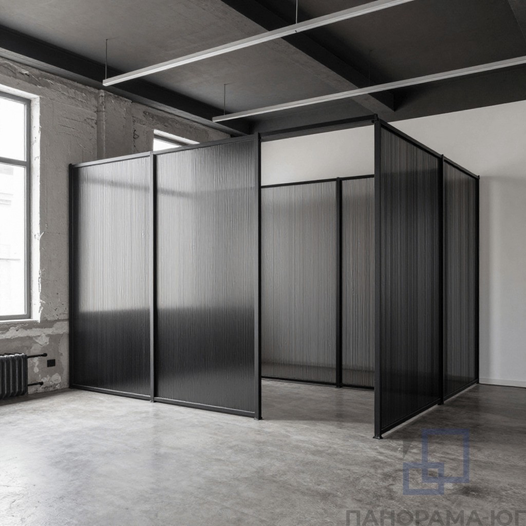 Перегородки в стиле Лофт для коммерческого помещения