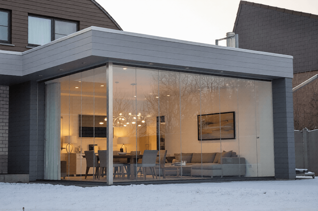 Всесезонная остекленная терраса